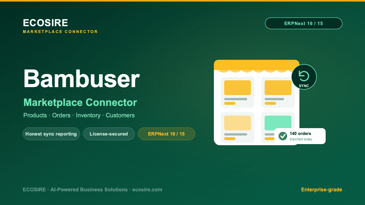 Bambuser Store Management (ERPNext)