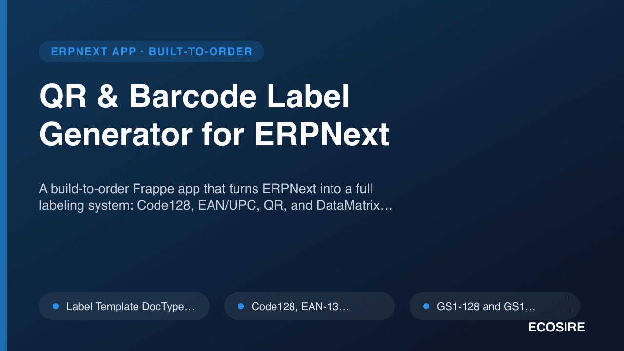 QR & Barcode Label Generator for ERPNext
