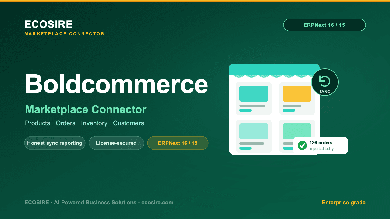 Boldcommerce Store Management (ERPNext)