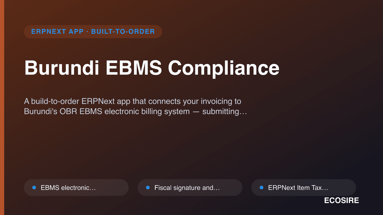 Burundi EBMS Compliance