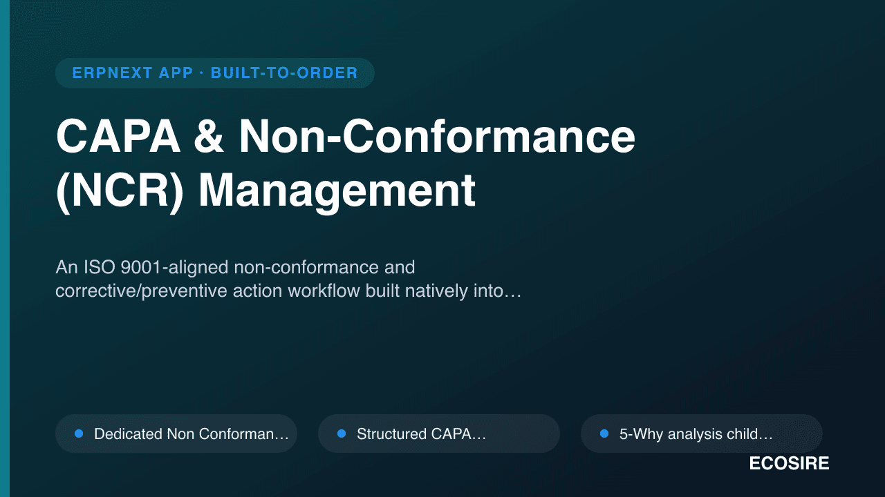 CAPA & Non-Conformance (NCR) Management