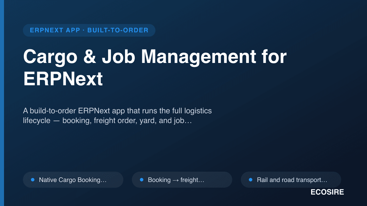 Cargo & Job Management for ERPNext