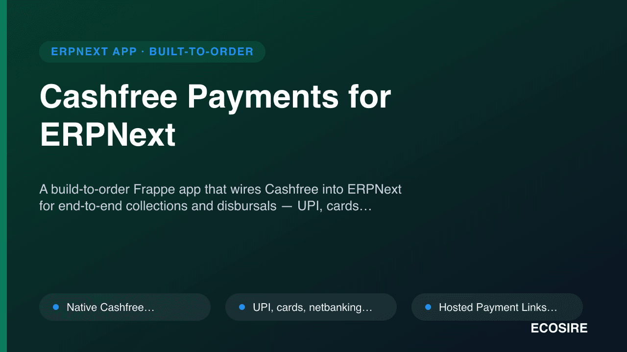 Cashfree Payments for ERPNext