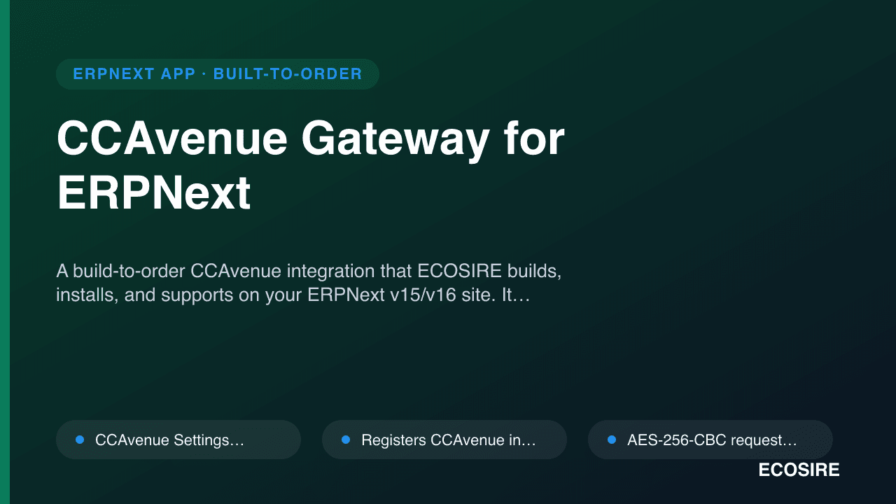 CCAvenue Gateway for ERPNext