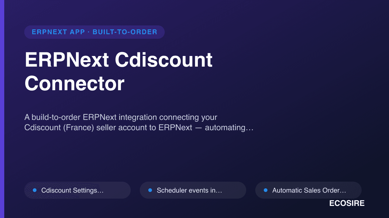 ERPNext Cdiscount Connector