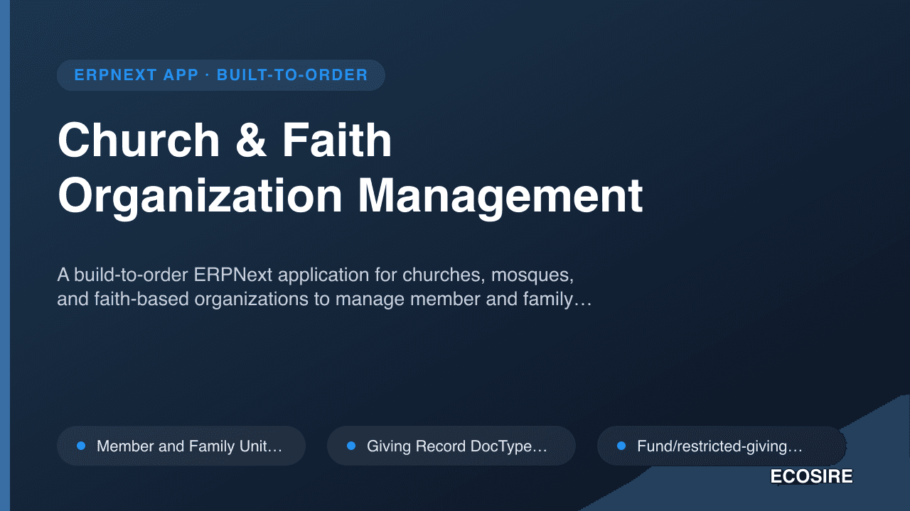 Church & Faith Organization Management
