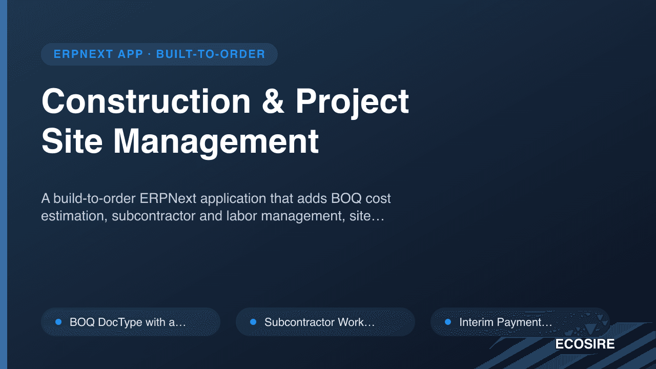 Construction & Project Site Management