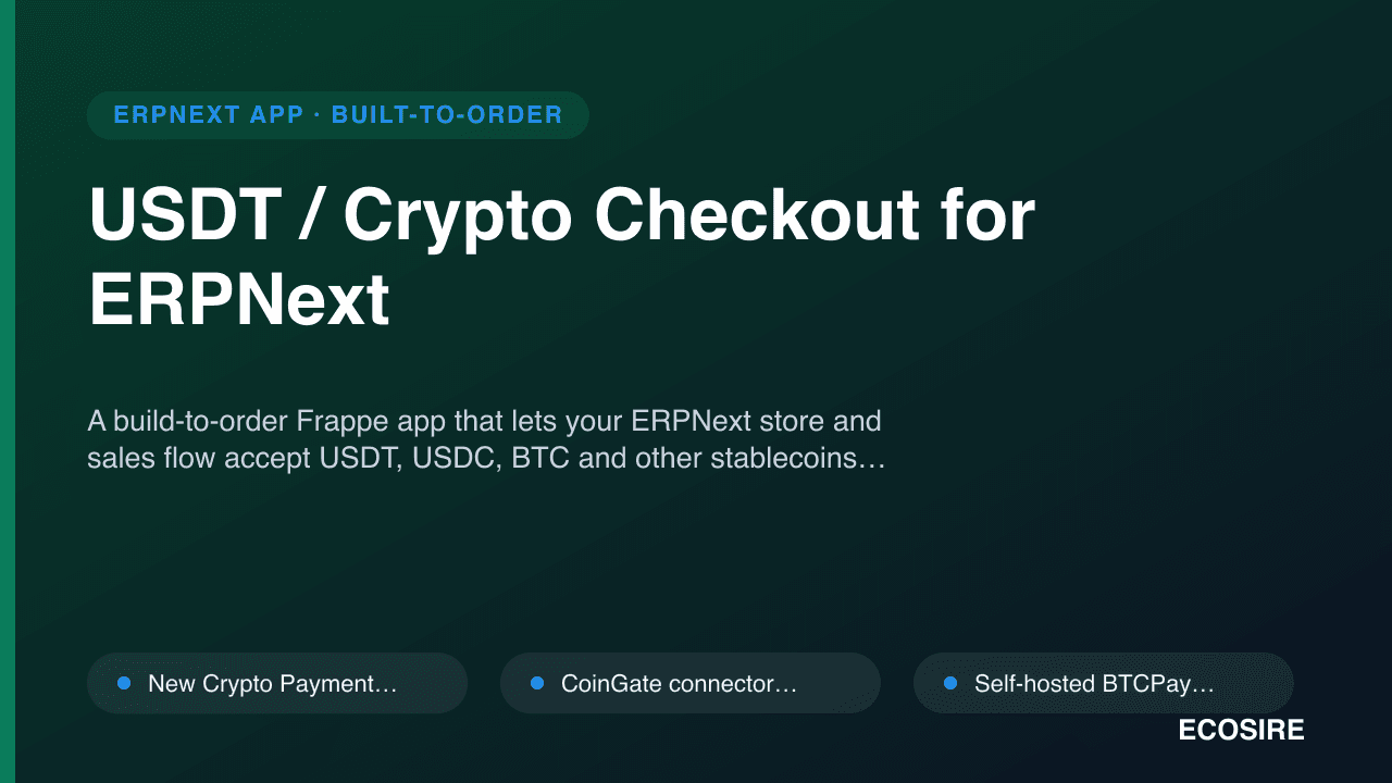 USDT / Crypto Checkout for ERPNext
