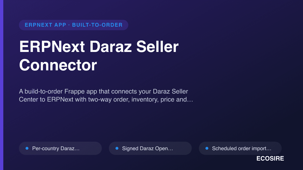 ERPNext Daraz Seller Connector