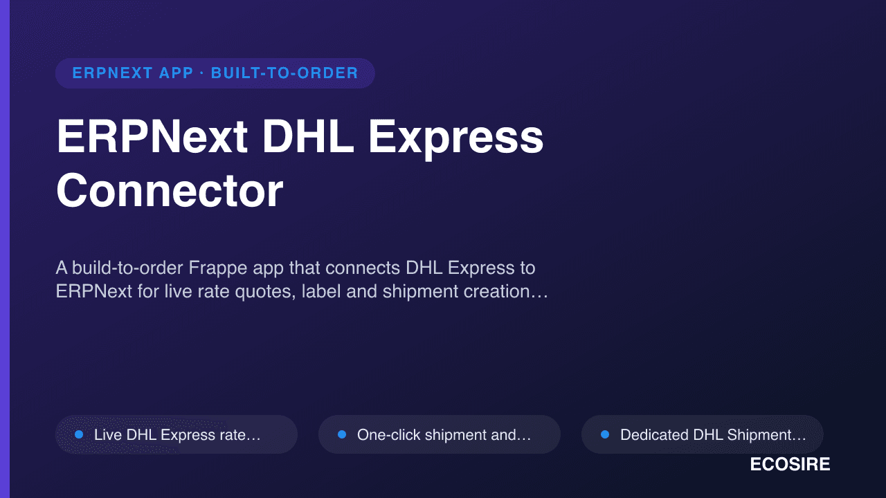 ERPNext DHL Express Connector
