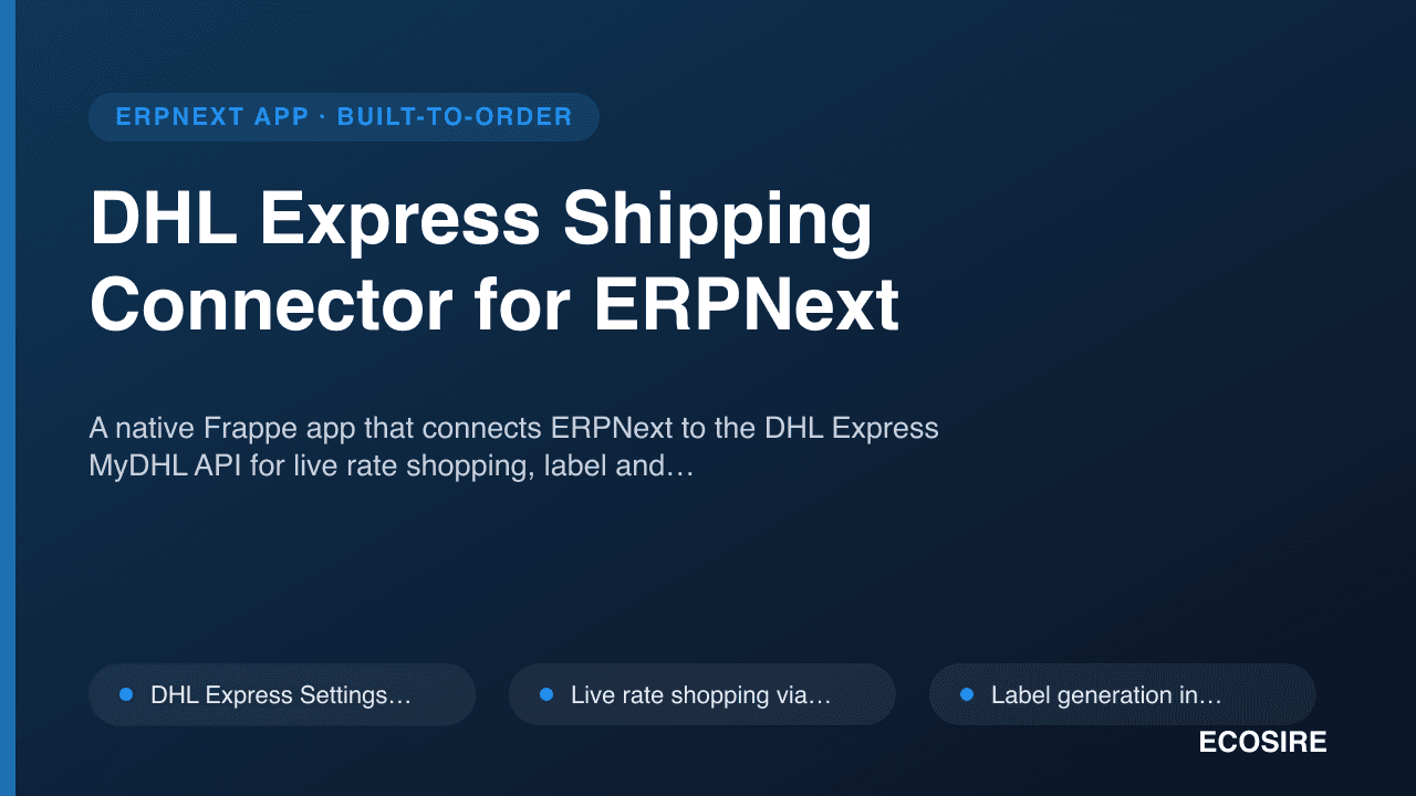DHL Express Shipping Connector for ERPNext