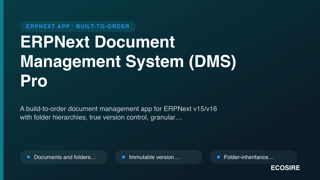 ERPNext Document Management System (DMS) Pro