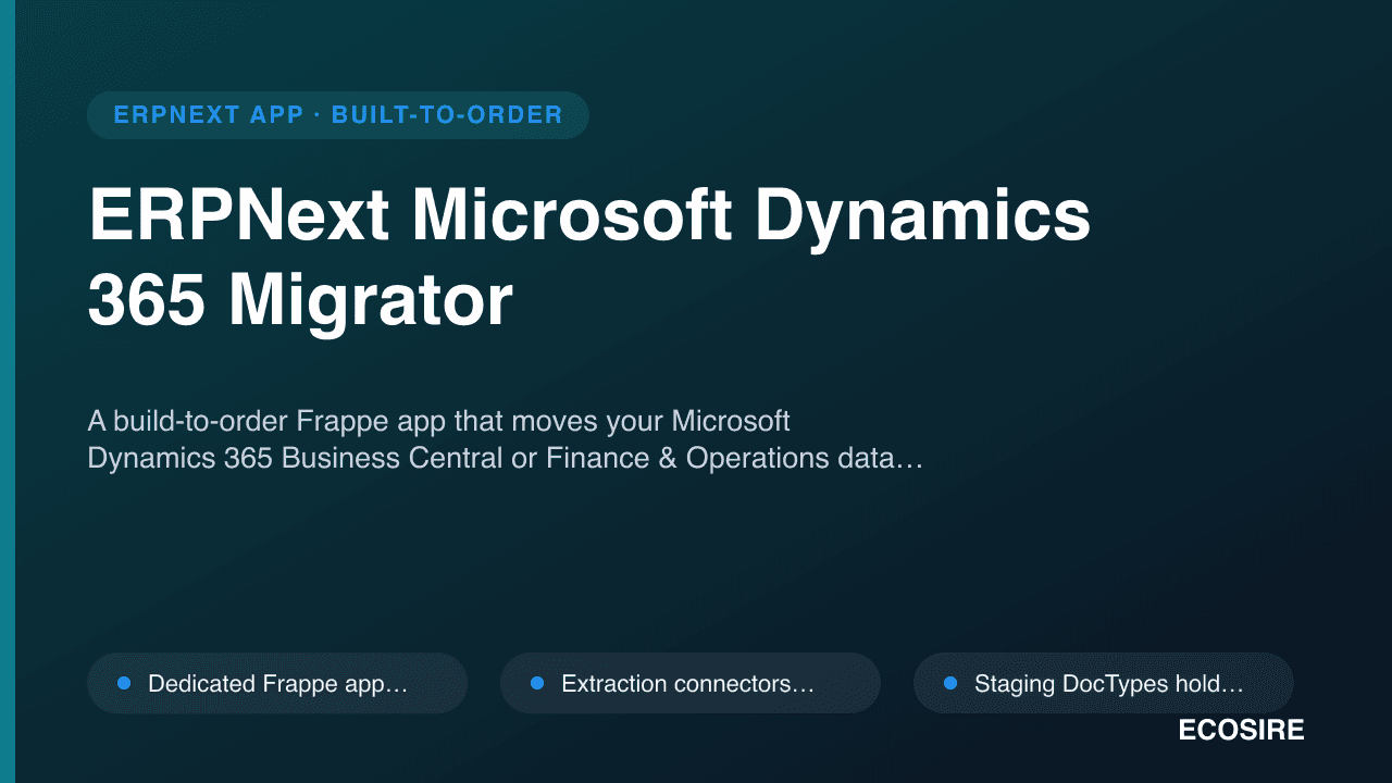 ERPNext Microsoft Dynamics 365 Migrator