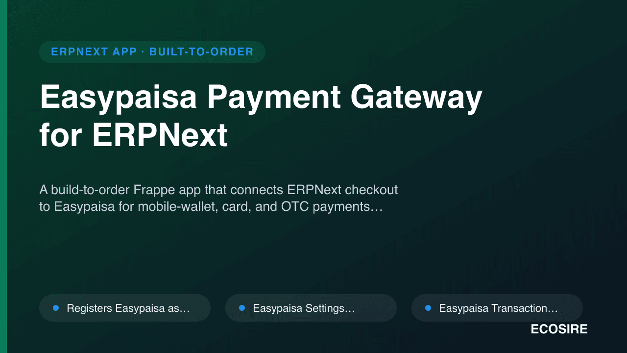 Easypaisa Payment Gateway for ERPNext