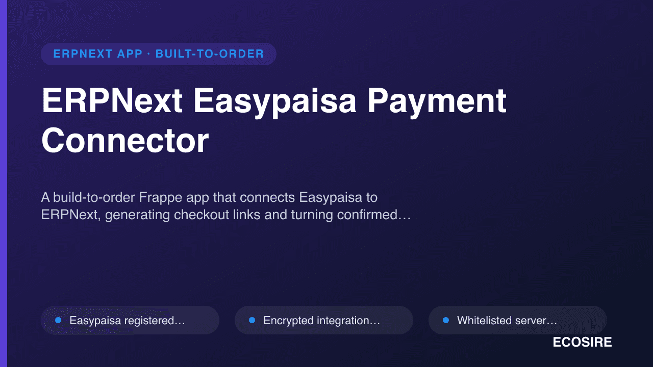ERPNext Easypaisa Payment Connector