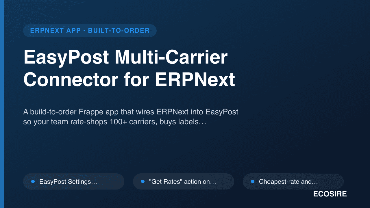 EasyPost Multi-Carrier Connector for ERPNext