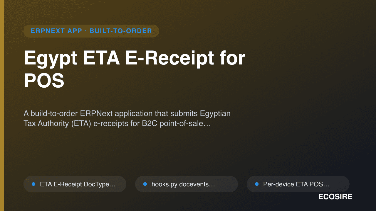 Egypt ETA E-Receipt for POS