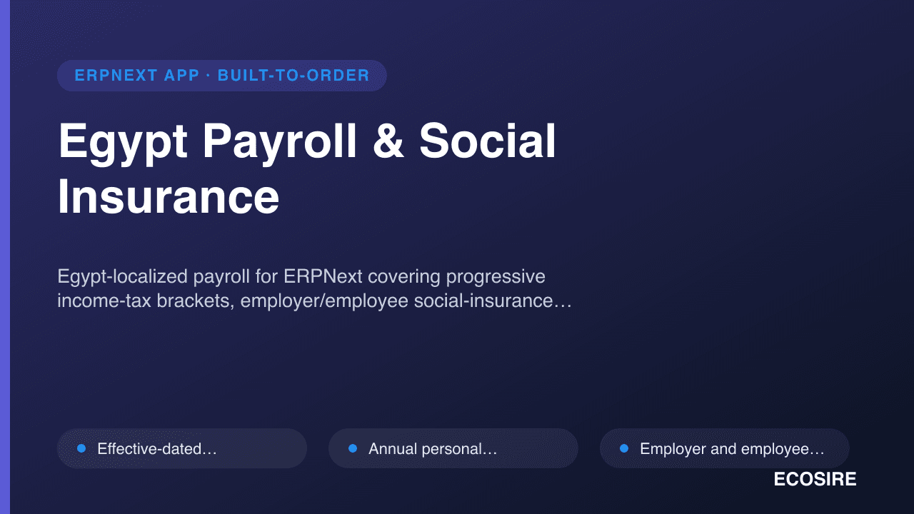 Egypt Payroll & Social Insurance