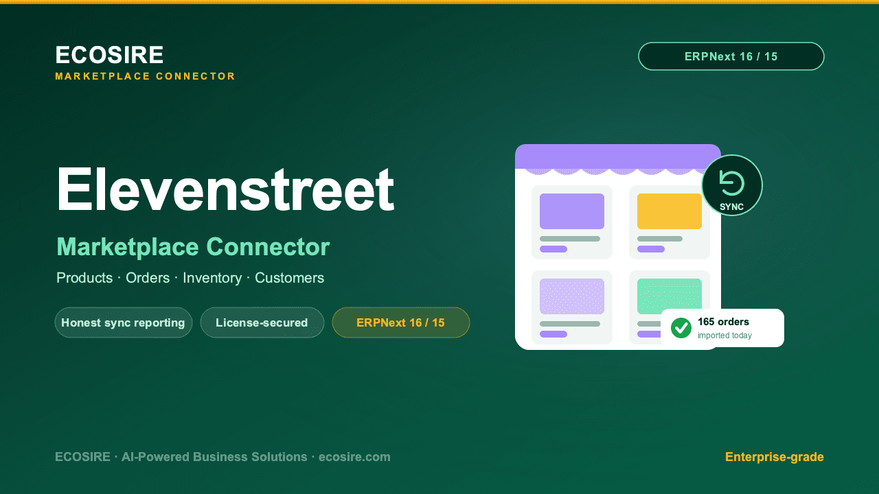 Elevenstreet Store Management (ERPNext)