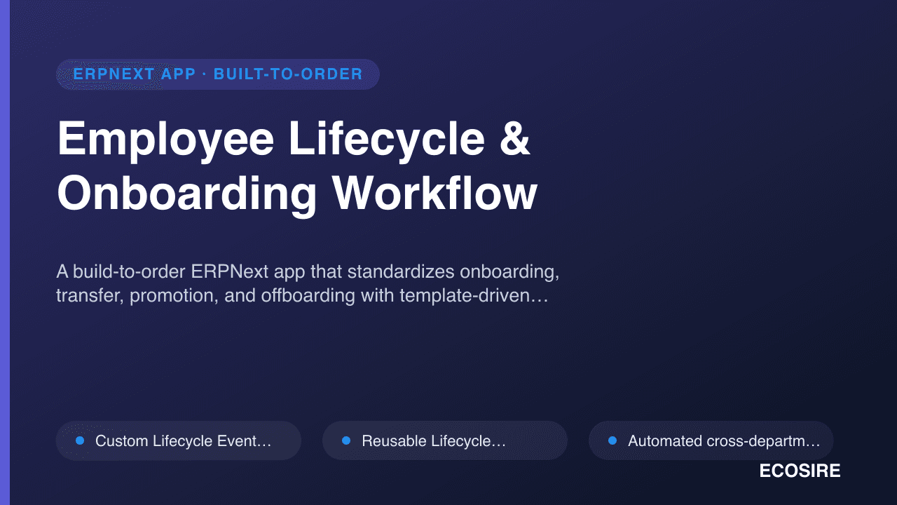 Employee Lifecycle & Onboarding Workflow