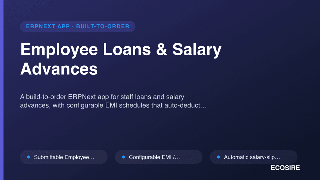 Employee Loans & Salary Advances