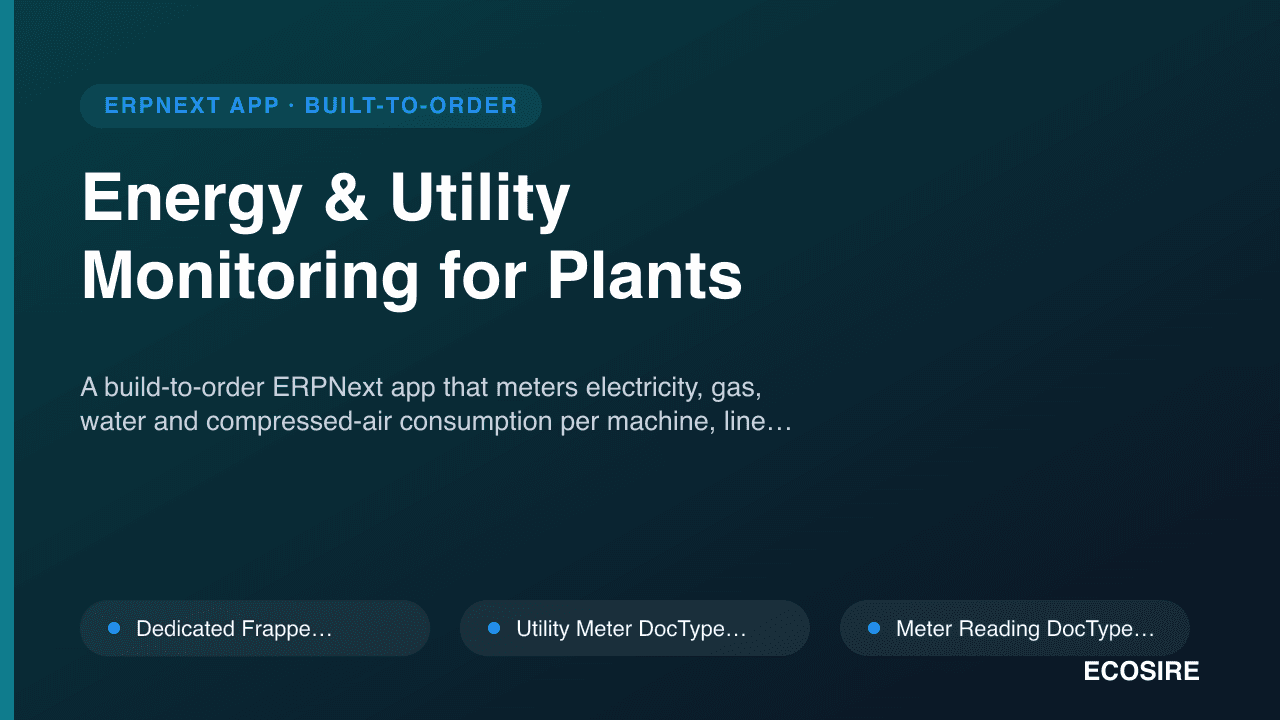Energy & Utility Monitoring for Plants