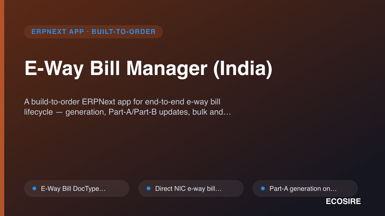 E-Way Bill Manager (India)