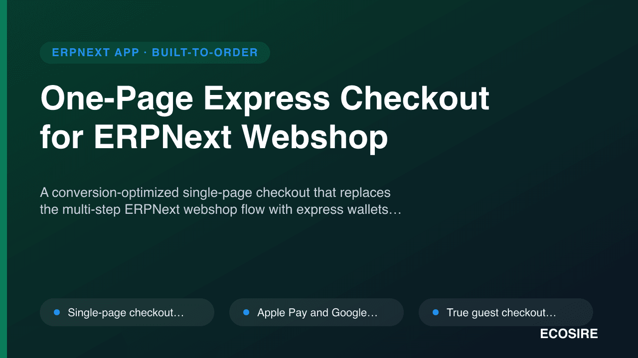 One-Page Express Checkout for ERPNext Webshop