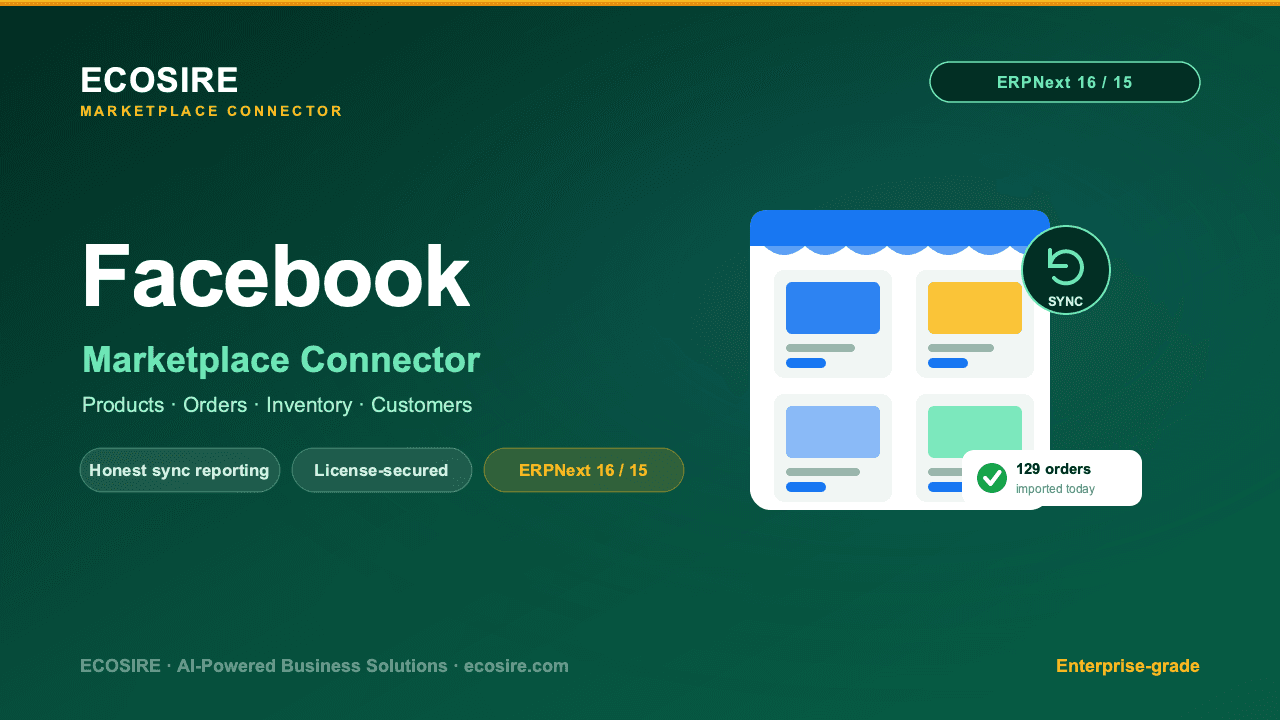 Facebook Store Management (ERPNext)