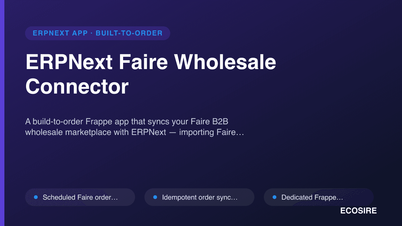 ERPNext Faire Wholesale Connector