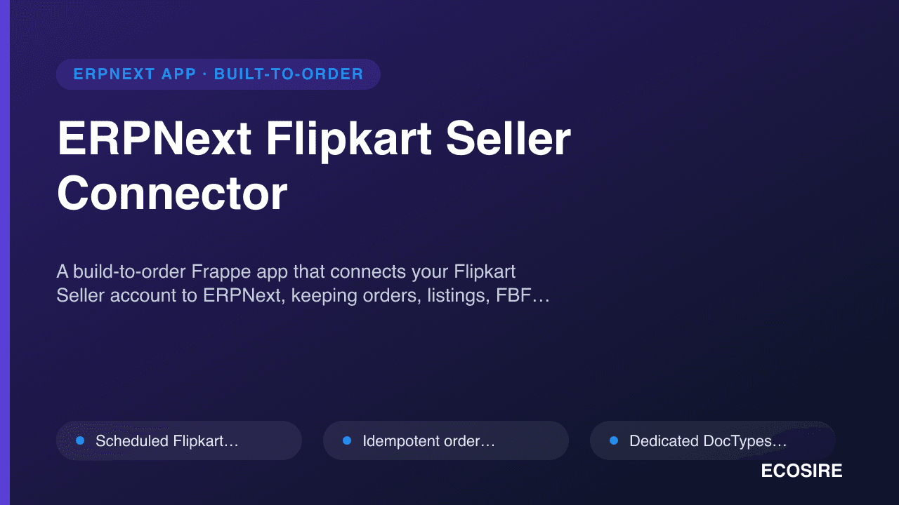 ERPNext Flipkart Seller Connector