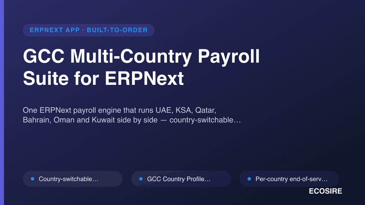 GCC Multi-Country Payroll Suite for ERPNext