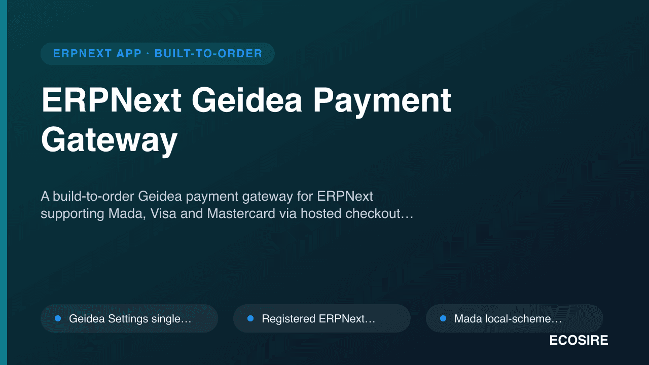 ERPNext Geidea Payment Gateway