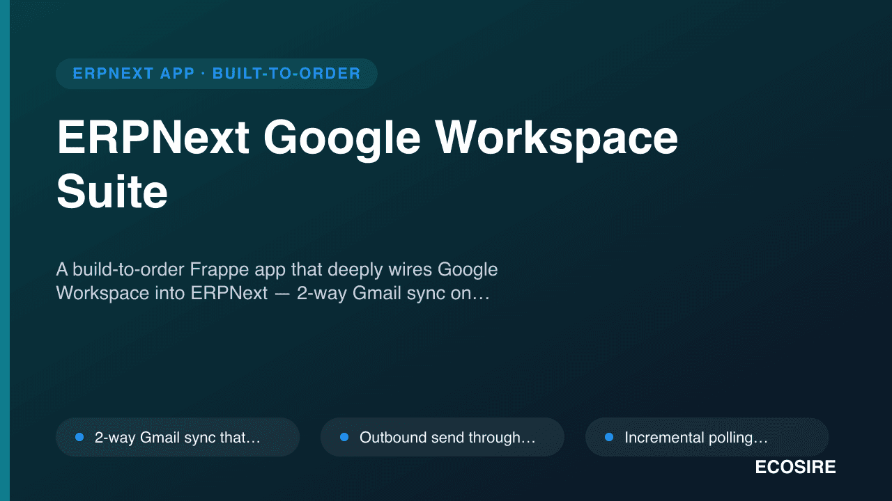 ERPNext Google Workspace Suite