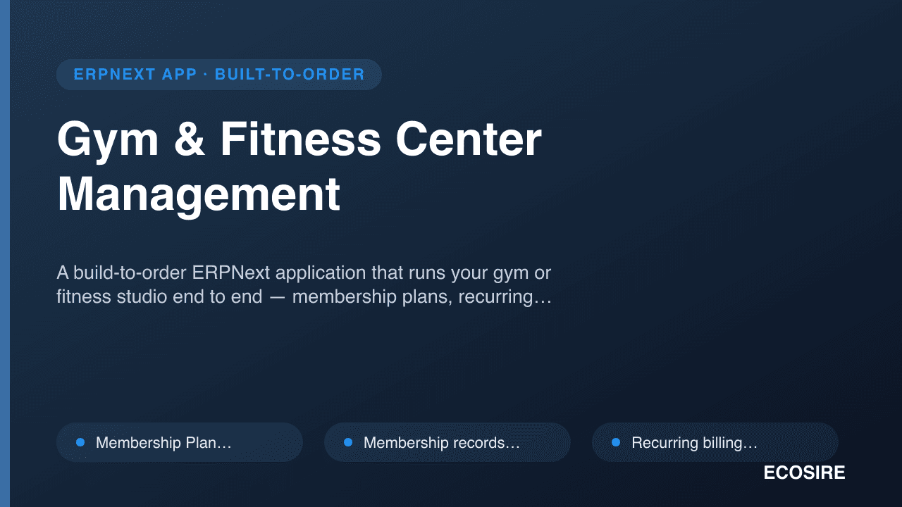 Gym & Fitness Center Management