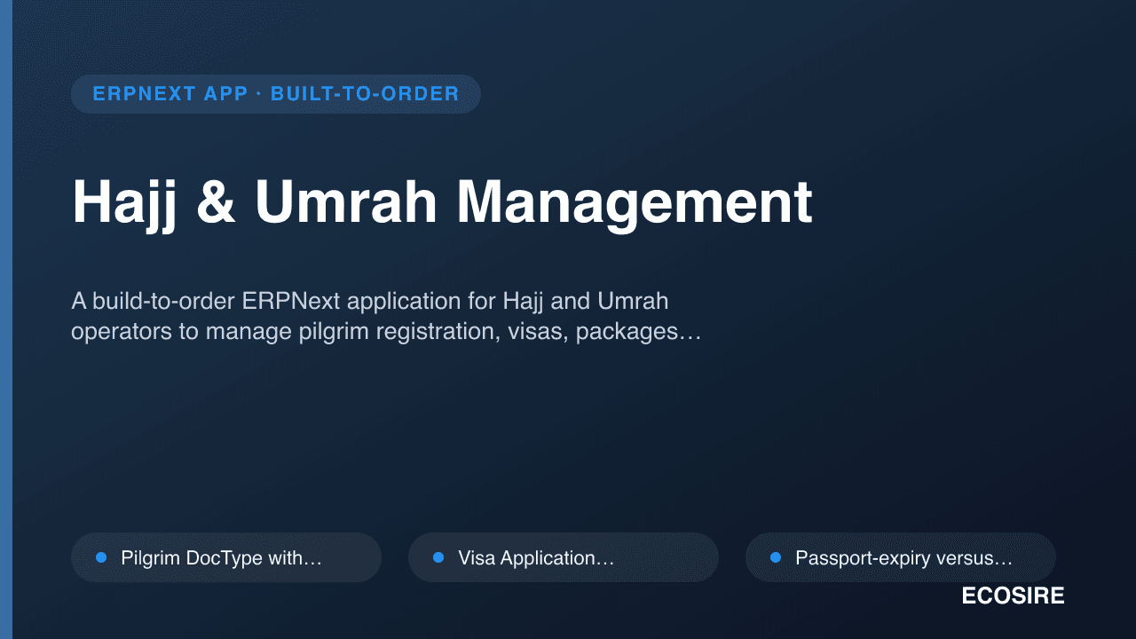 Hajj & Umrah Management