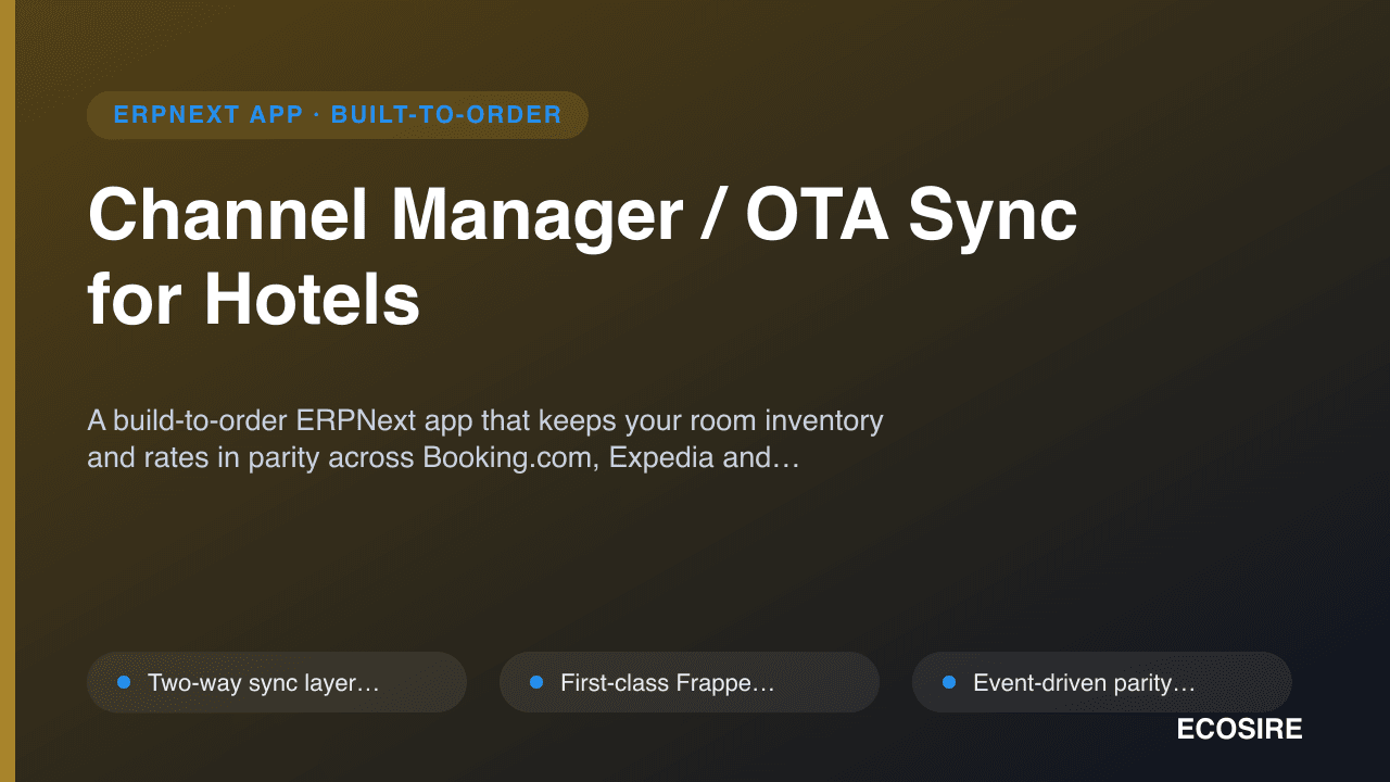Channel Manager / OTA Sync for Hotels