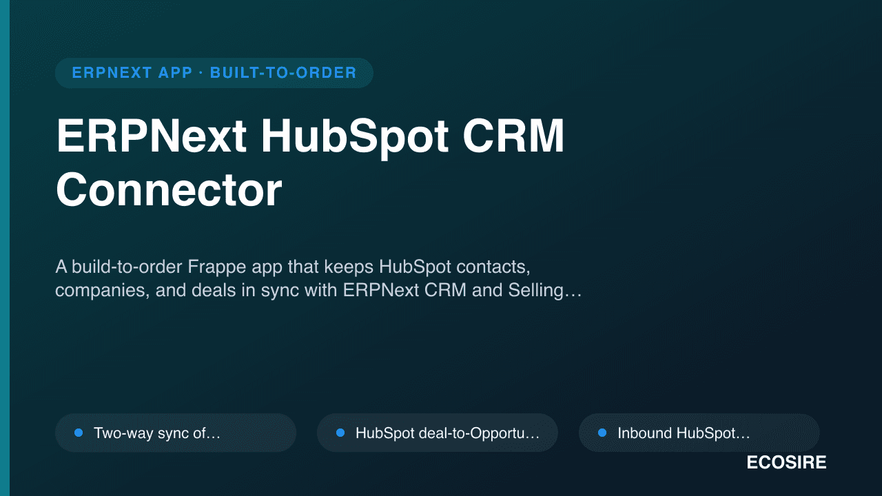 ERPNext HubSpot CRM Connector