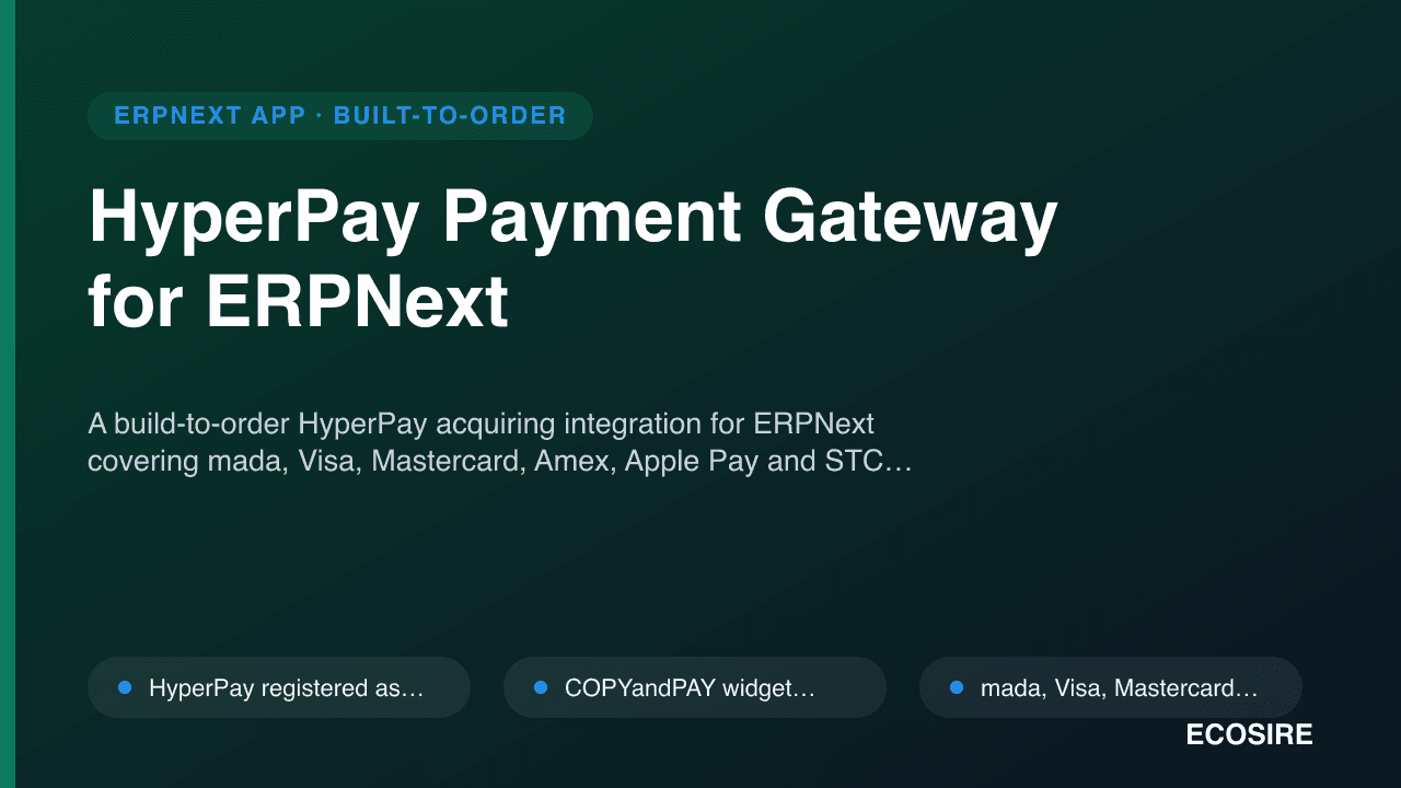 HyperPay Payment Gateway for ERPNext
