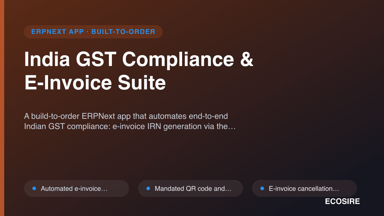 India GST Compliance & E-Invoice Suite