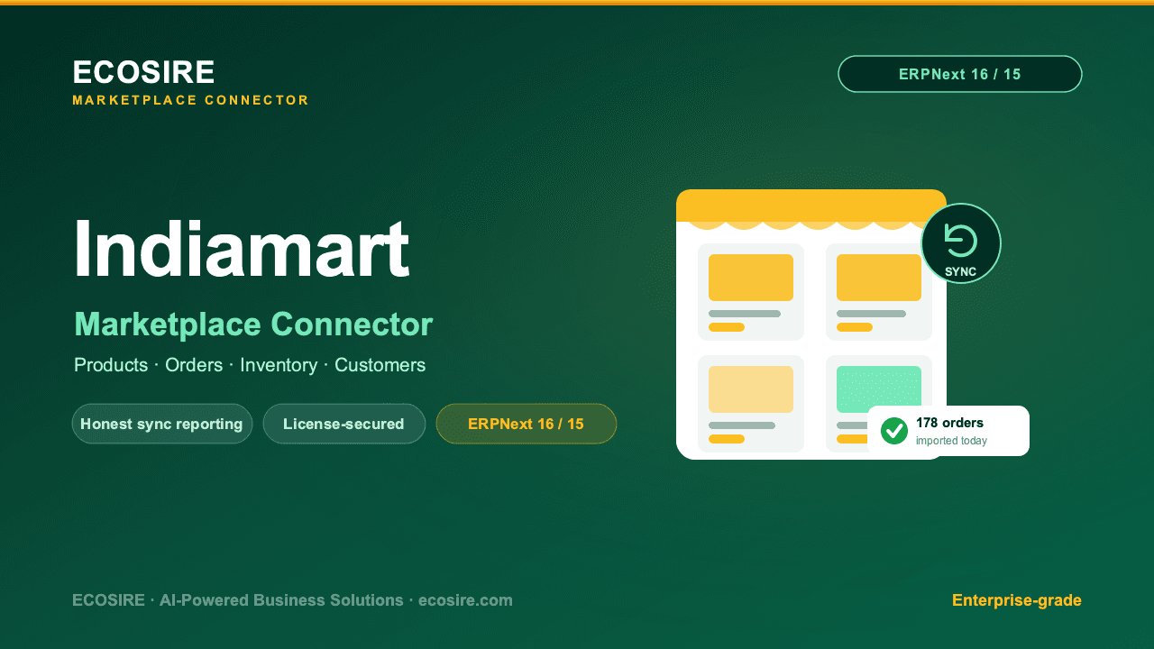 Indiamart Store Management (ERPNext)