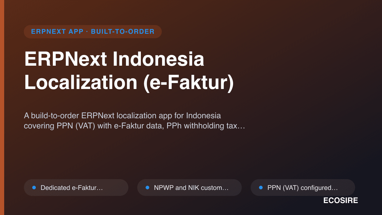 ERPNext Indonesia Localization (e-Faktur)
