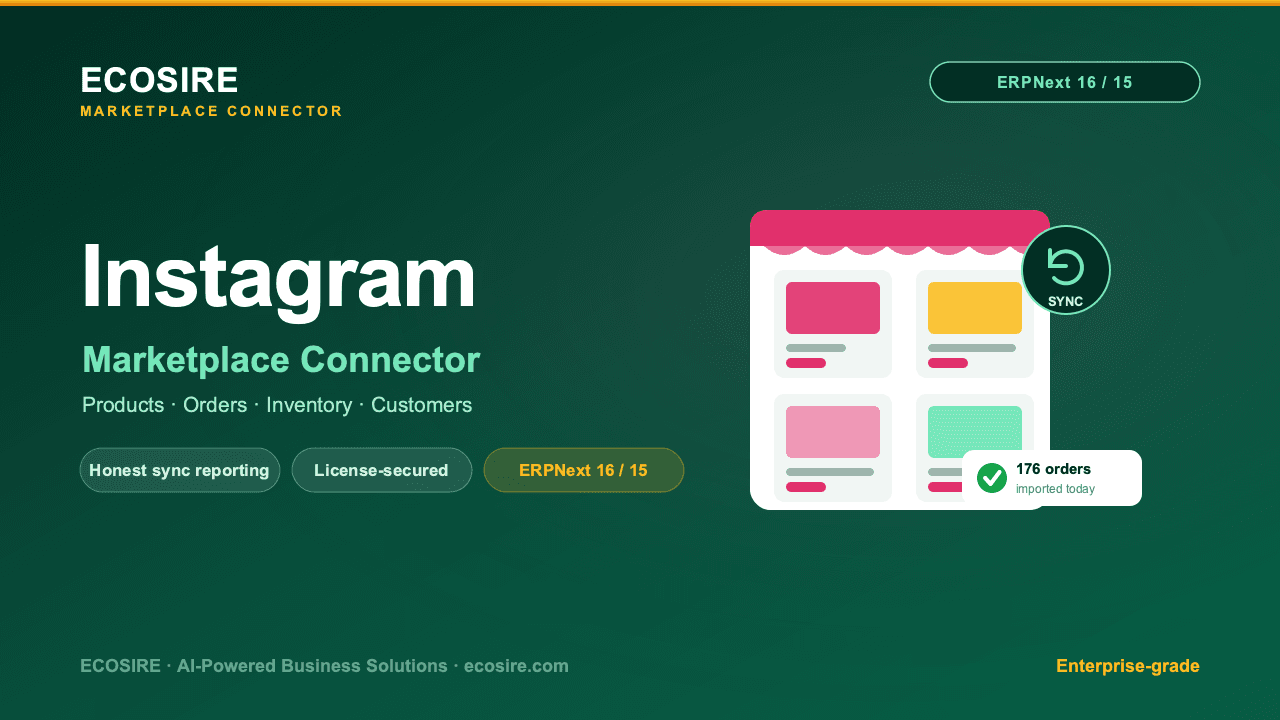 Instagram Store Management (ERPNext)