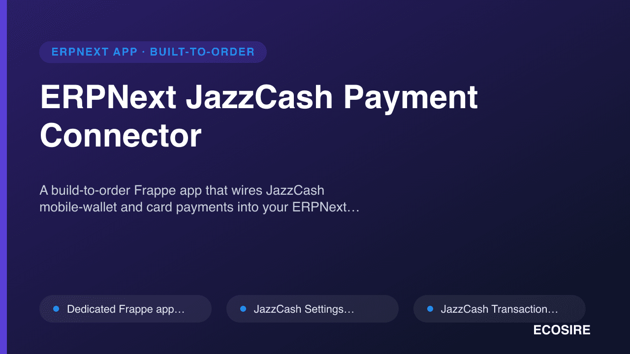 ERPNext JazzCash Payment Connector