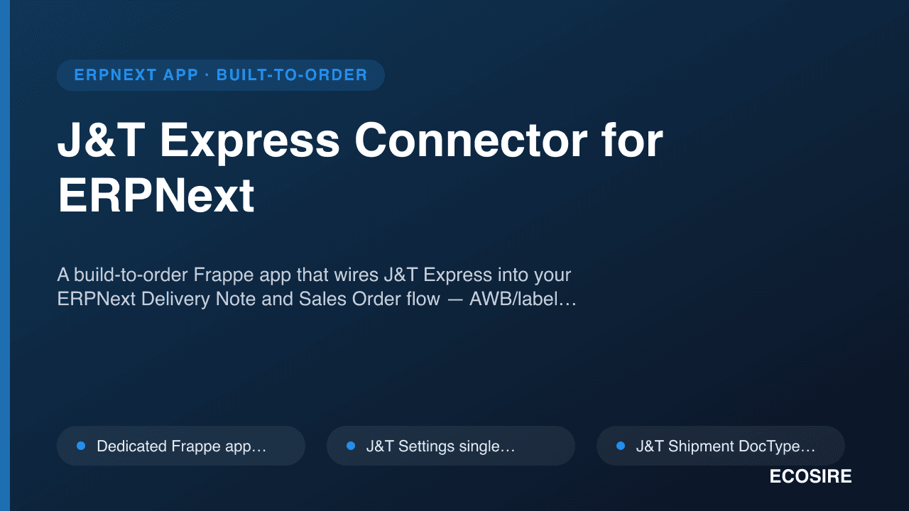 J&T Express Connector for ERPNext