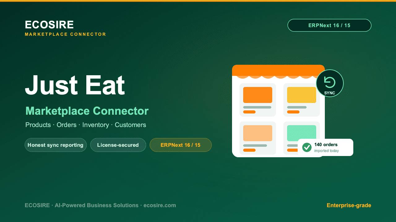 JustEat Store Management (ERPNext)