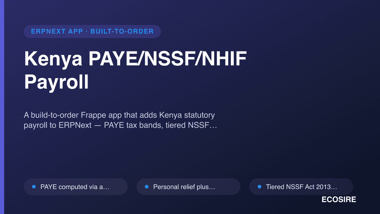 Kenya PAYE/NSSF/NHIF Payroll