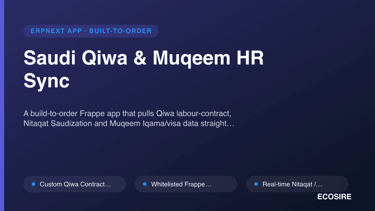 Saudi Qiwa & Muqeem HR Sync