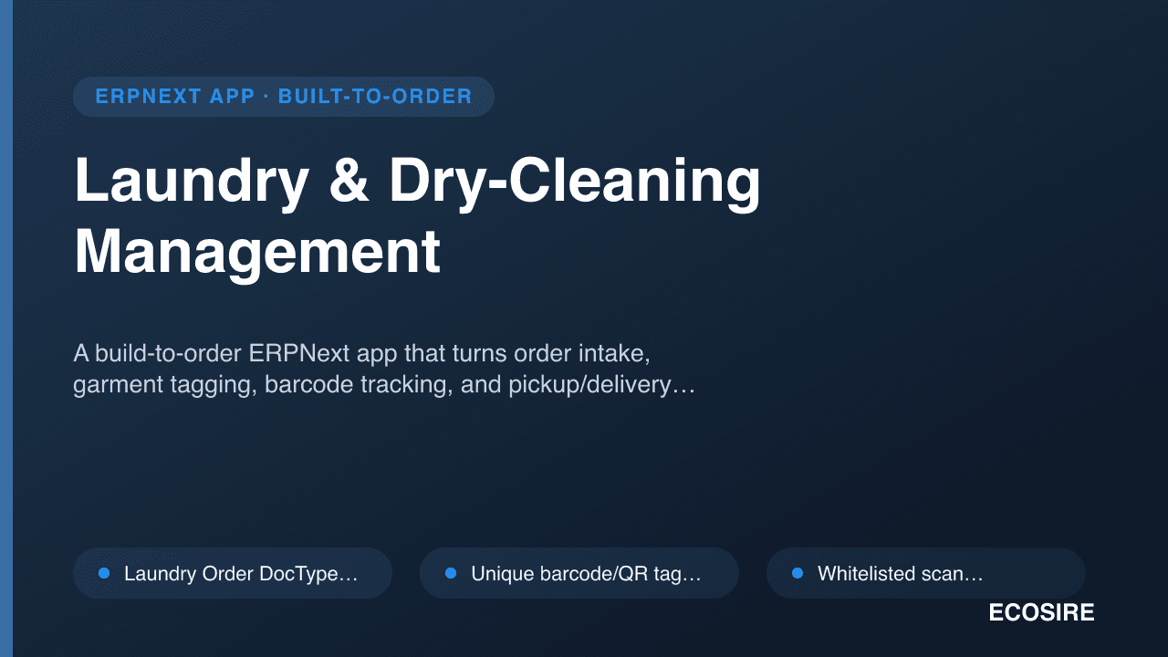 Laundry & Dry-Cleaning Management