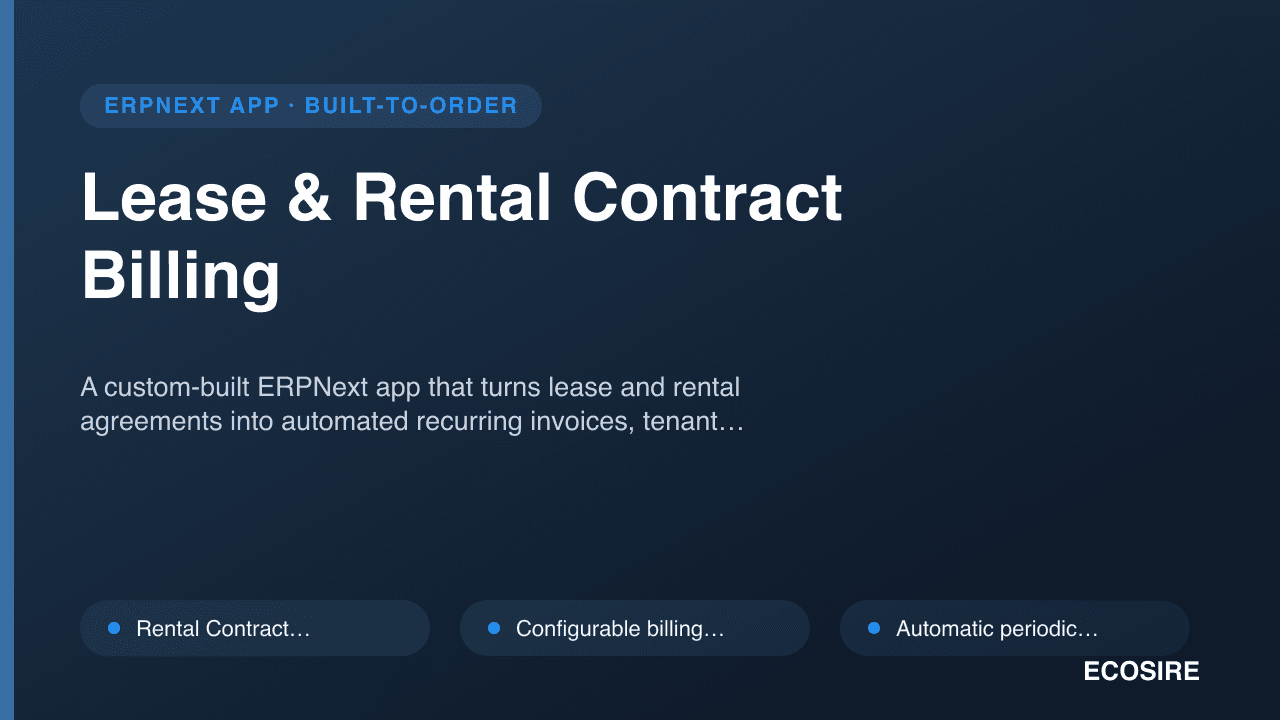 Lease & Rental Contract Billing